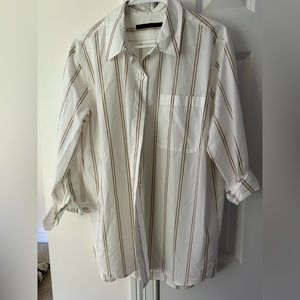 JENNI KAYNE striped button down size small.
